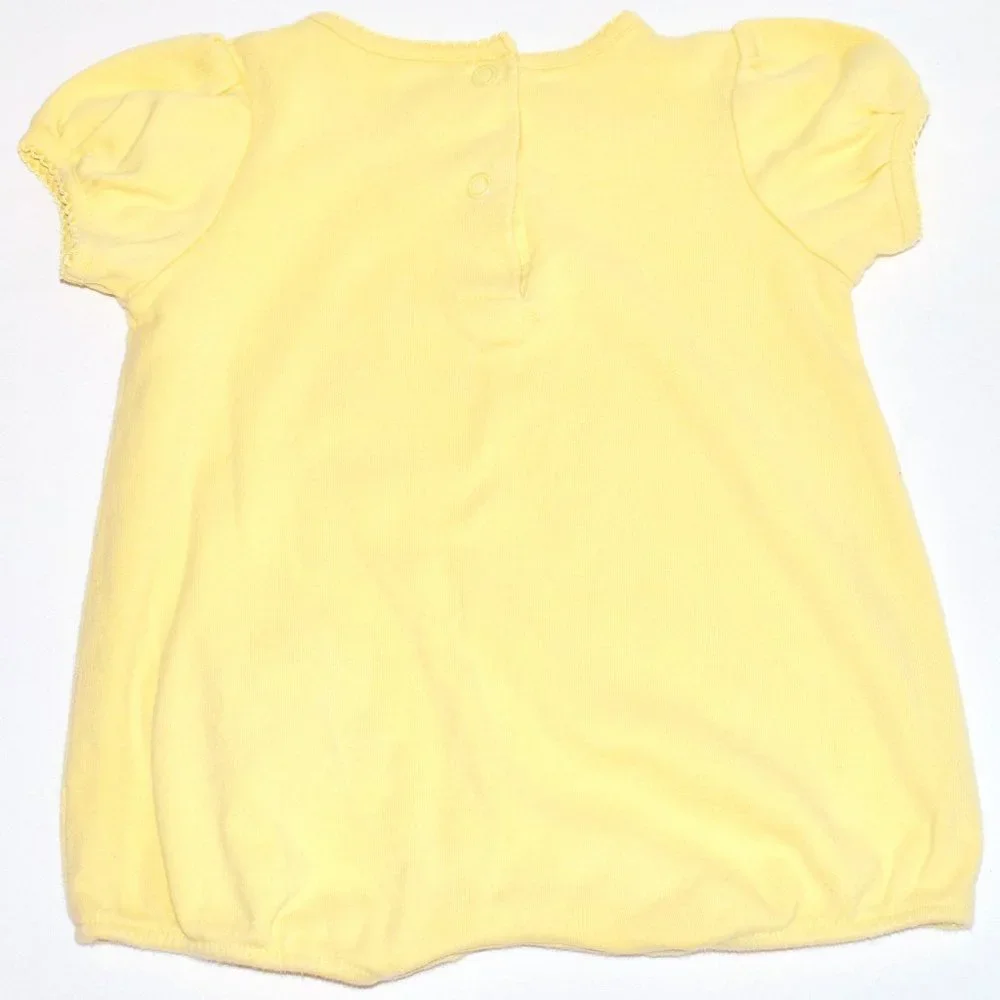 Carter's Light Yellow Romper/Onesie - 6-9 Months (19-21 lbs.)